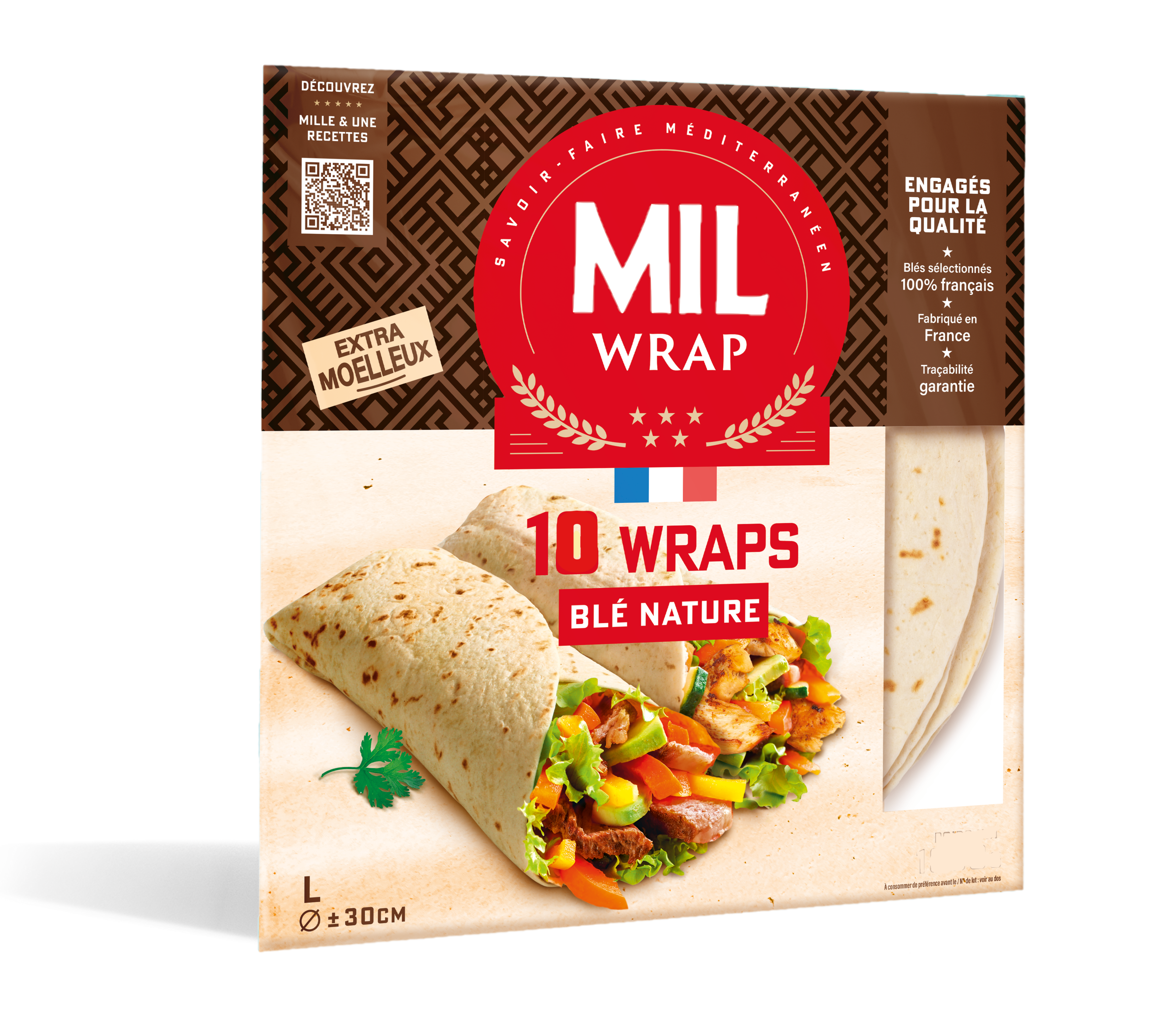 MIL WRAP Blé Nature - 10 wraps